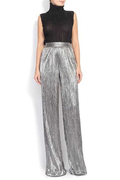 silver lame pants